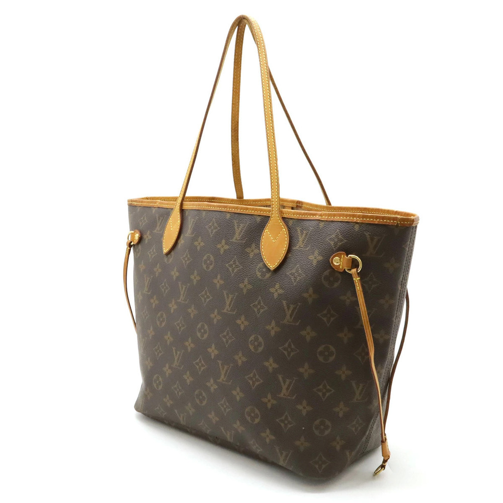 Louis Vuitton Hobo Neverfull Monogram Tote Bag Shoulder Carry Brown
